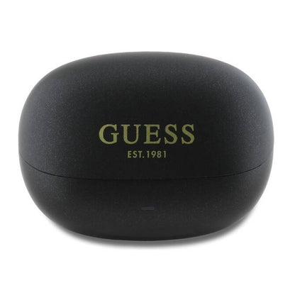 Handsfree Bluetooth Guess Capsule Printed Logo, TWS, ANC, Musta