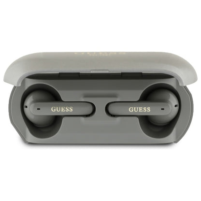Handsfree Bluetooth Guess Elongated Metallic Printed Logo, TWS, Harmaa