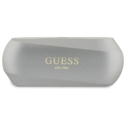 Handsfree Bluetooth Guess Elongated Metallic Printed Logo, TWS, Harmaa