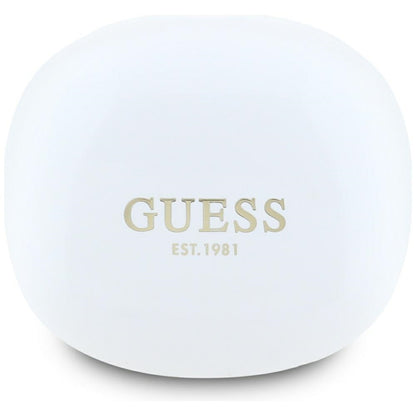 Handsfree Bluetooth Guess Flat Classic Logo Electroplated, TWS, Valkoinen