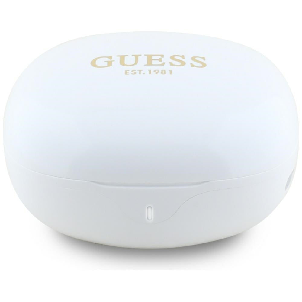 Handsfree Bluetooth Guess Flat Classic Logo Electroplated, TWS, Valkoinen