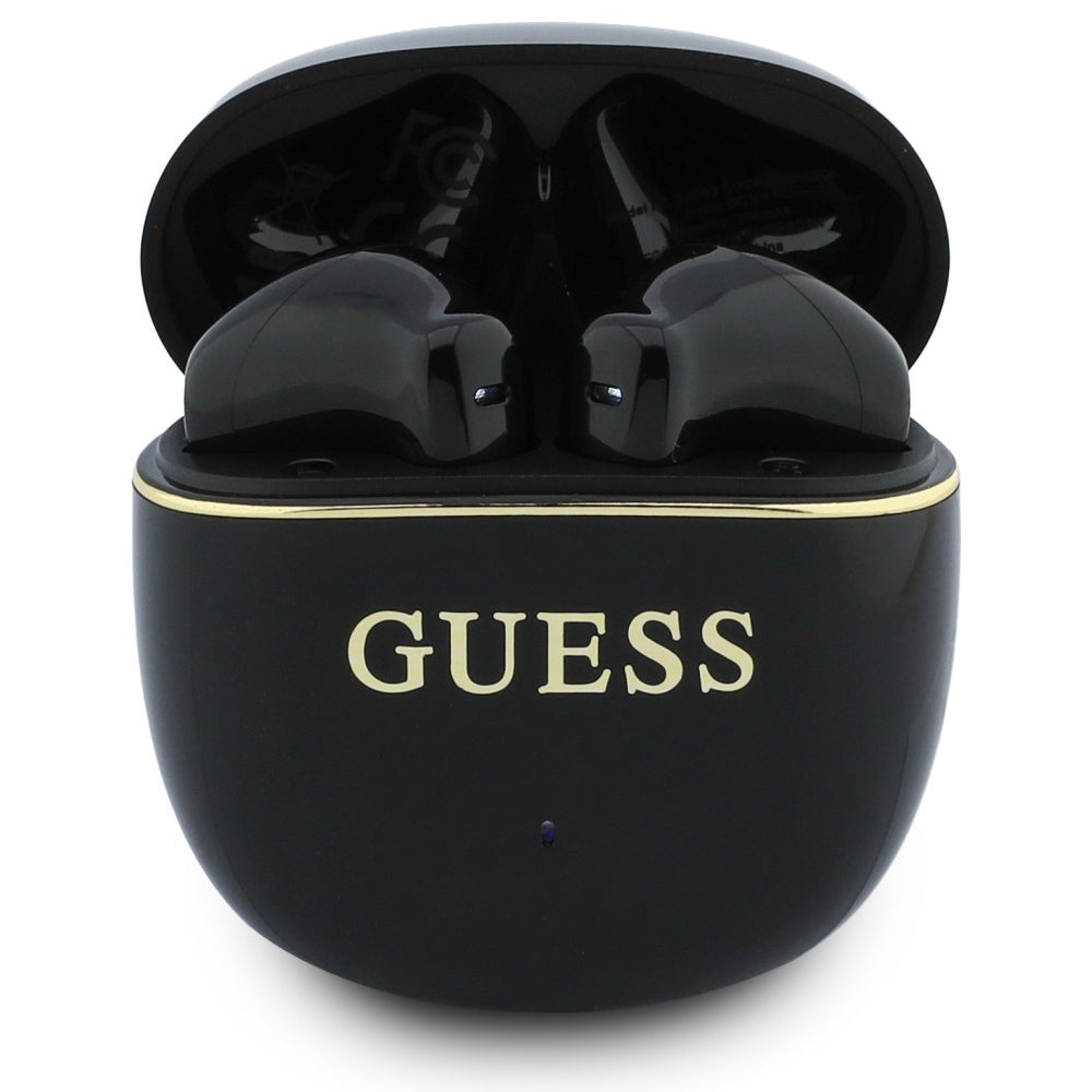 Handsfree Bluetooth Guess Glossy Gold Line Classic, TWS, Musta