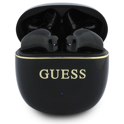 Handsfree Bluetooth Guess Glossy Gold Line Classic, TWS, Musta