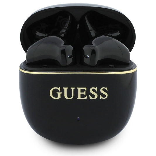 Handsfree Bluetooth Guess Glossy Gold Line Classic, TWS, Musta