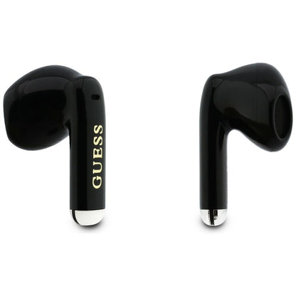 Handsfree Bluetooth Guess Glossy Gold Line Classic, TWS, Musta