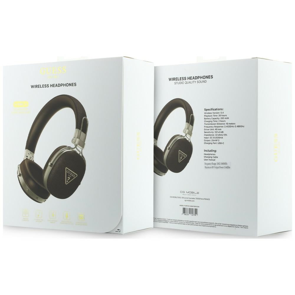 Handsfree Bluetooth Guess Karkea Kolmio Logo, A2DP, Ruskea