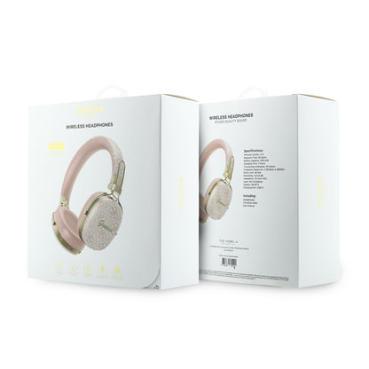 Handsfree Bluetooth Guess Metal 4G Script Logo, A2DP, Vaaleanpunainen
