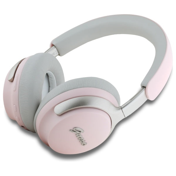 Handsfree Bluetooth Guess Metal Script Logo, A2DP, ANC, Pinkki
