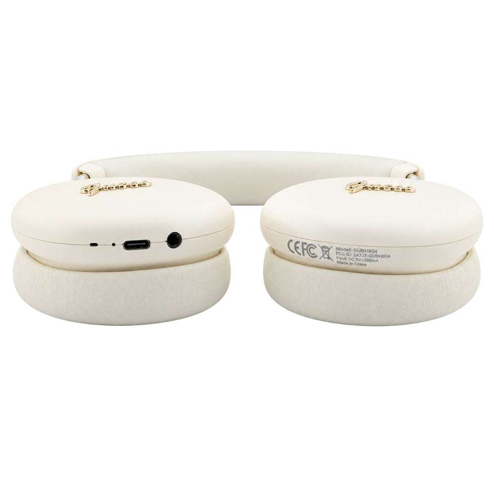 Guess Metal Script Logo Bluetooth-handsfree, A2DP, beige