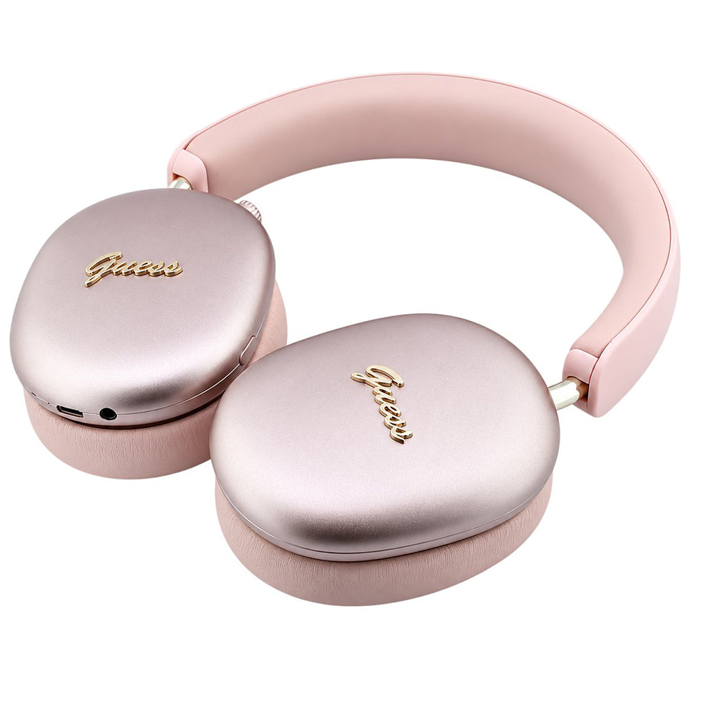 Guess Metal Script Logo -Bluetooth-handsfree, A2DP, vaaleanpunainen