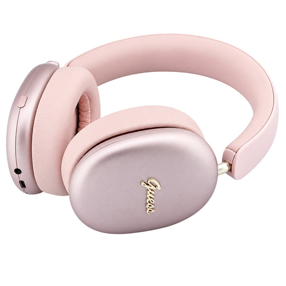 Guess Metal Script Logo -Bluetooth-handsfree, A2DP, vaaleanpunainen