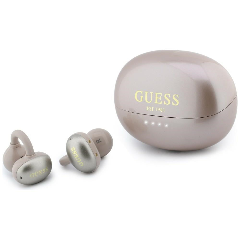 Handsfree Bluetooth Guess Metallipinta Elektropinnoitetut osat Klassinen, TWS, Vaaleanpunainen