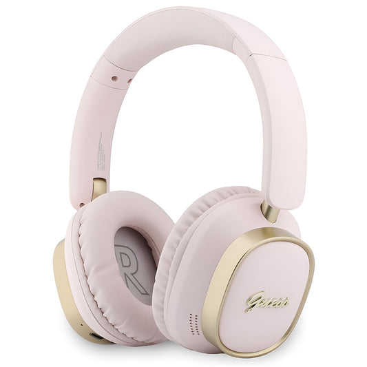 Handsfree Bluetooth Guess Rectangle Metal Script, A2DP, Vaaleanpunainen