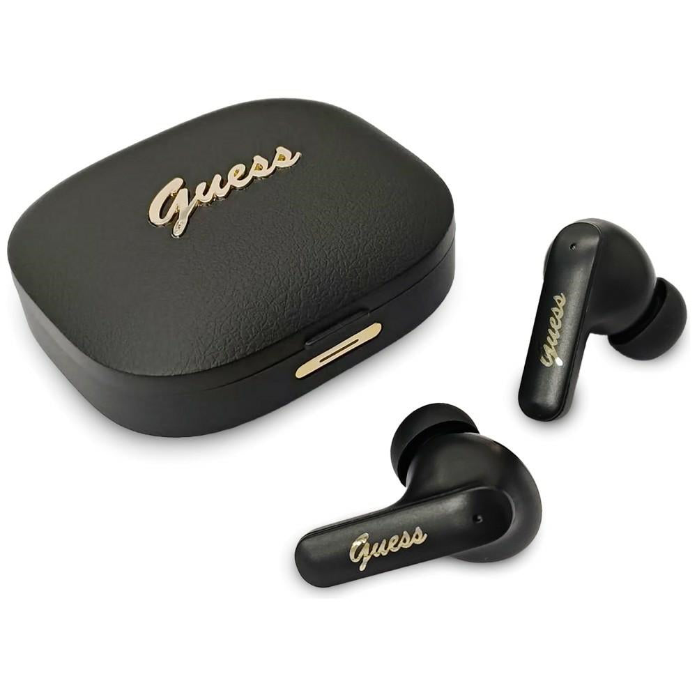 Handsfree Bluetooth Guess Script Metal Logo, TWS, Musta
