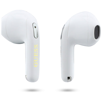 Handsfree Bluetooth Guess Script Print, TWS, Valkoinen