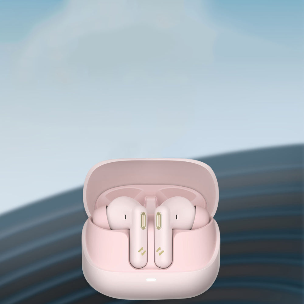 Handsfree Bluetooth HAVIT TW906 Pro, TWS, ANC, Vaaleanpunainen