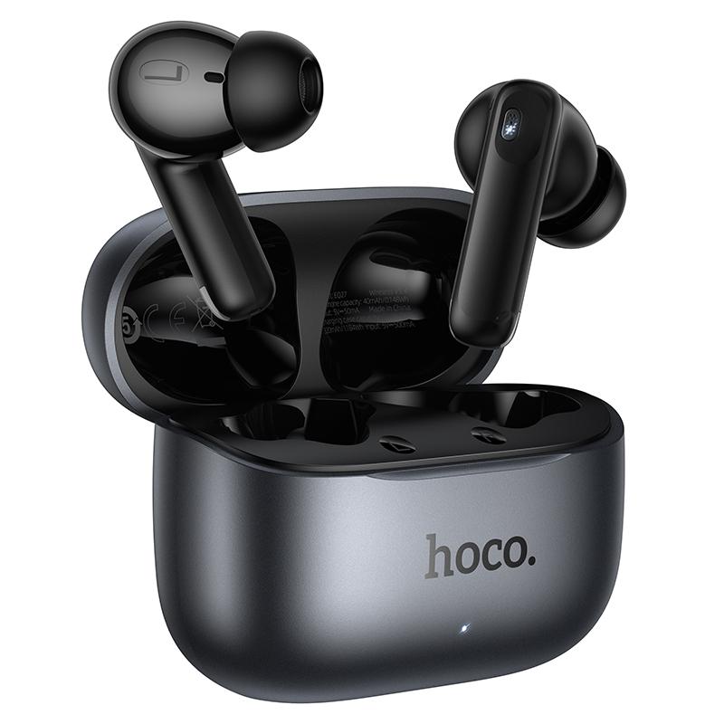 Handsfree Bluetooth HOCO EQ27 AI Käännös, TWS, ANC, Harmaa