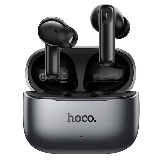 Handsfree Bluetooth HOCO EQ27 AI Käännös, TWS, ANC, Harmaa
