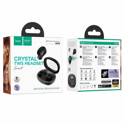 Handsfree Bluetooth HOCO EQ3, TWS, Musta