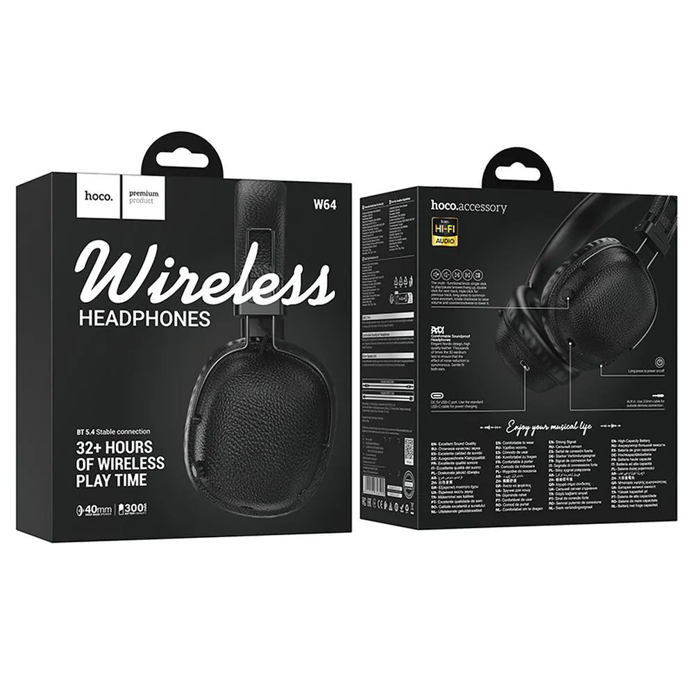 Handsfree Bluetooth HOCO W64, A2DP, Musta