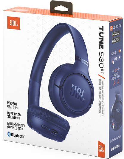 Handsfree Bluetooth JBL Tune 530BT, MultiPoint, A2DP, Sininen JBLT530BTBLU
