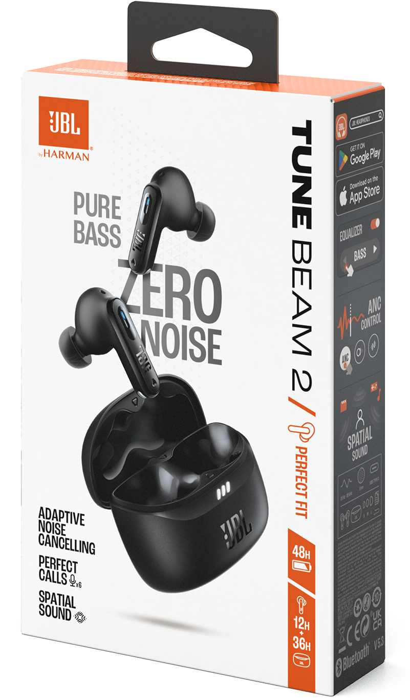Handsfree Bluetooth JBL Tune Beam 2, TWS, ANC, MultiPoint, Musta JBLTBEAM2BLK
