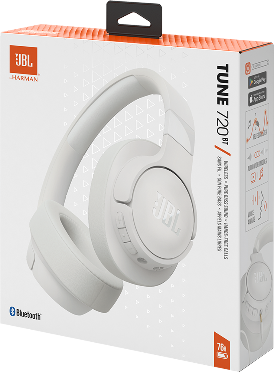 Handsfree Bluetooth JBL Tune 720BT, MultiPoint, A2DP, Valkoinen, Uudelleenpakattu JBLT720BTWHT