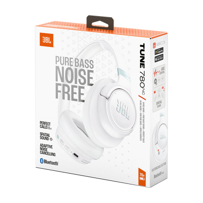 Handsfree Bluetooth JBL Tune 780NC, MultiPoint, A2DP, ANC, Valkoinen JBLT780NCWHT