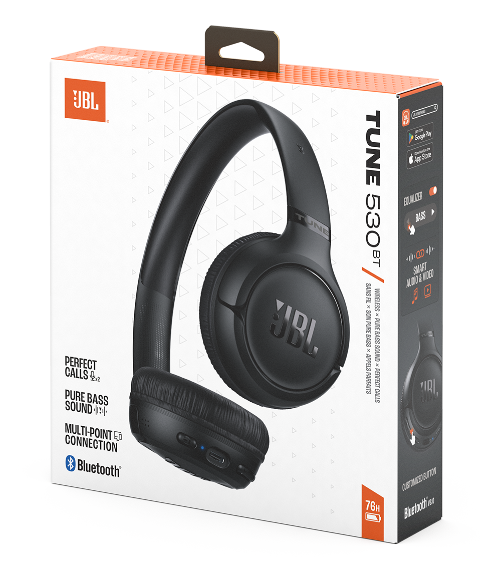 Handsfree Bluetooth JBL Tune 530BT, MultiPoint, A2DP, Musta
