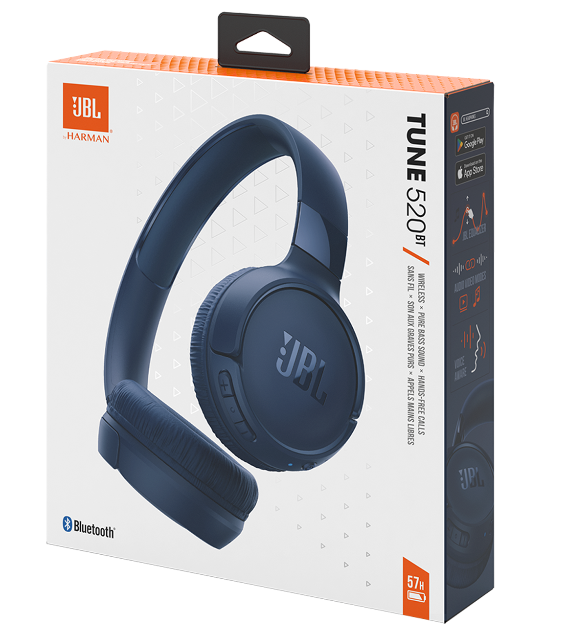 Bluetooth handsfree JBL Tune 520BT, MultiPoint, A2DP, sininen JBLT520BTBTBLU JBLT520BTBTBLU