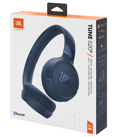 Bluetooth handsfree JBL Tune 520BT, MultiPoint, A2DP, sininen JBLT520BTBTBLU JBLT520BTBTBLU