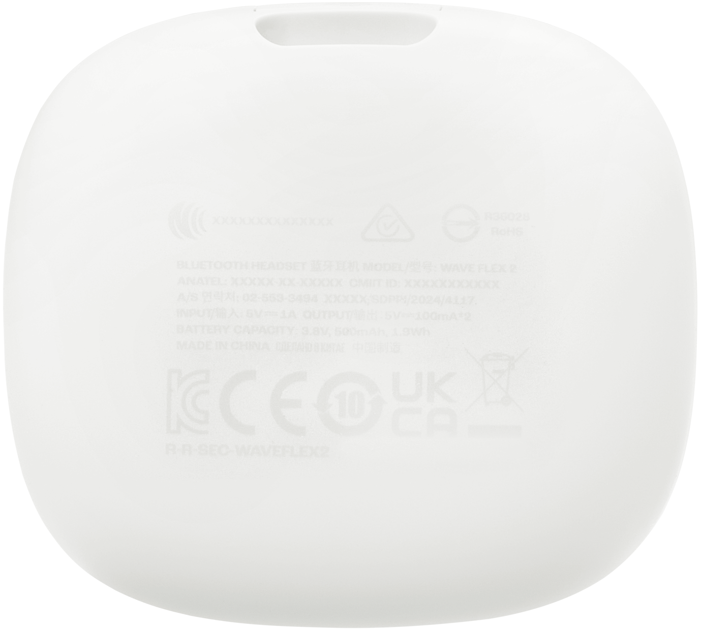 Handsfree Bluetooth JBL Wave Flex 2, TWS, ANC, MultiPoint, Valkoinen JBLWFLEX2WHT