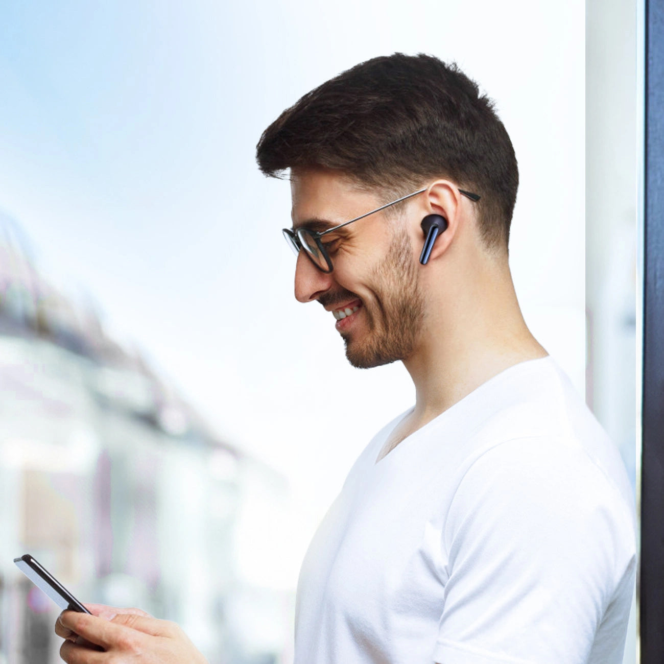 Handsfree Bluetooth Joyroom Funpods JR-FN2, TWS, ANC, Musta
