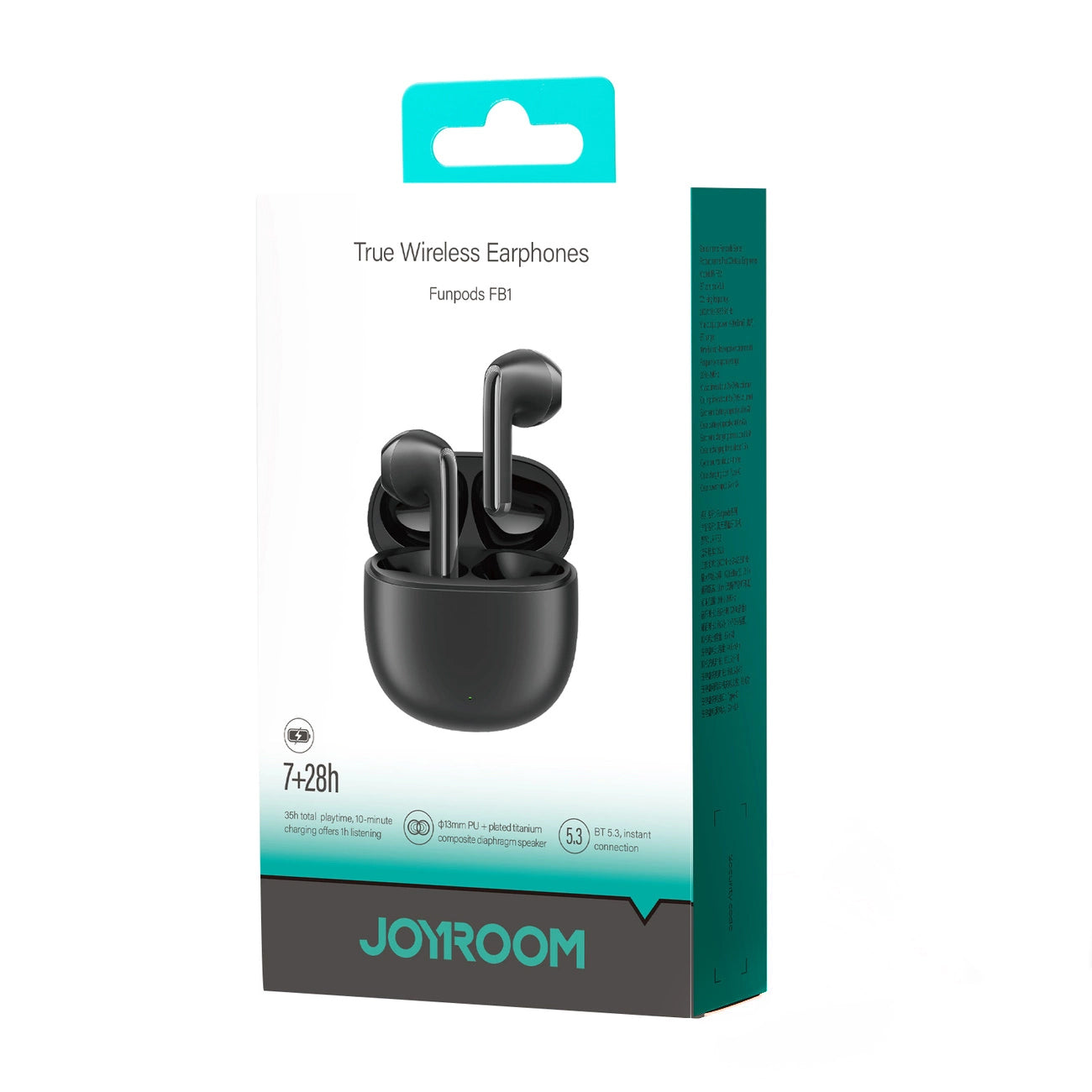 Handsfree Bluetooth Joyroom Funpods JR-FB1, TWS, ANC, Musta
