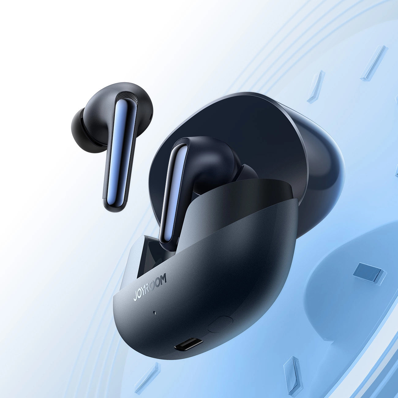Handsfree Bluetooth Joyroom Funpods JR-FN2, TWS, ANC, Musta