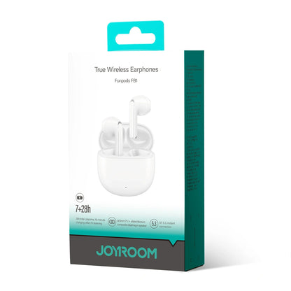 Handsfree Bluetooth Joyroom Funpods JR-FB1 Uusi versio, TWS, Valkoinen