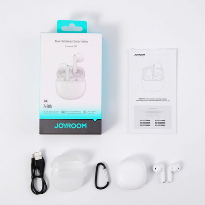 Handsfree Bluetooth Joyroom Funpods JR-FB1 Uusi versio, TWS, Valkoinen