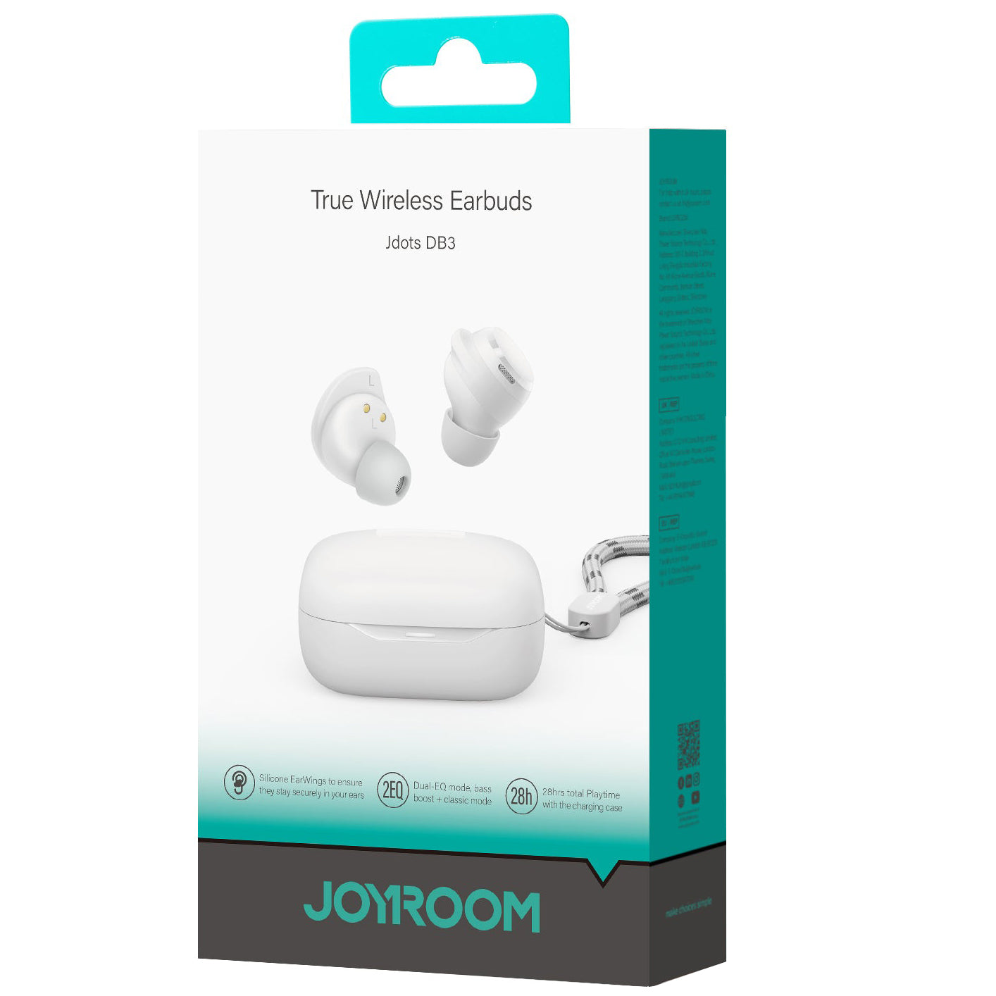 Handsfree Bluetooth Joyroom Jdots JR-DB3, TWS, White