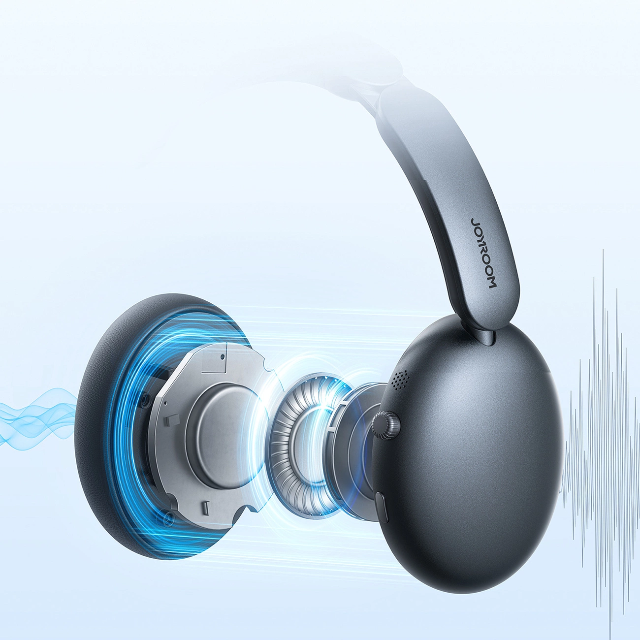 Handsfree Bluetooth Joyroom JR-JH1, A2DP, ANC, Musta