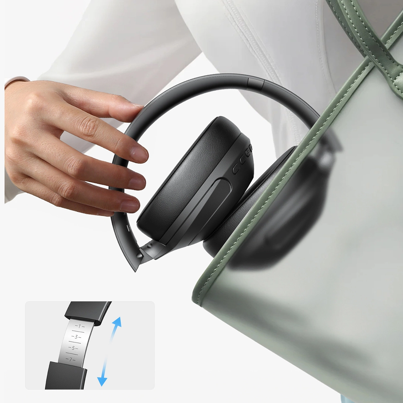 Handsfree Bluetooth Joyroom JR-JH2, A2DP, ANC, Musta