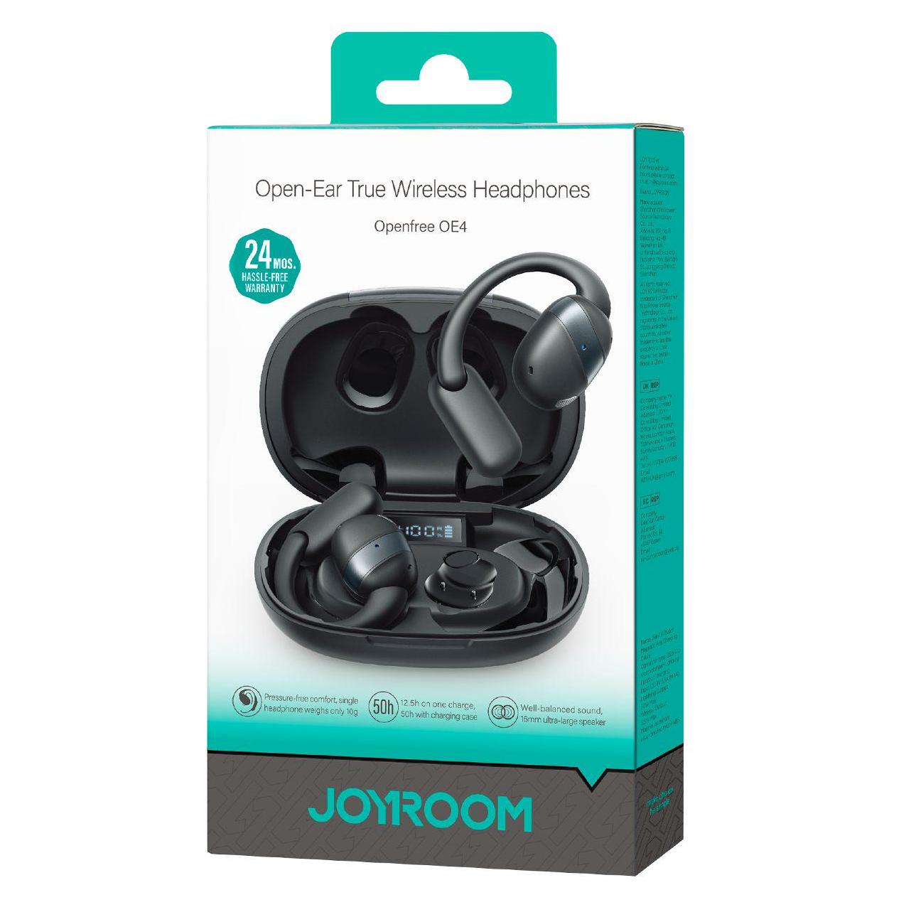Handsfree Bluetooth Joyroom Open Ear JR-OE4, TWS, Musta