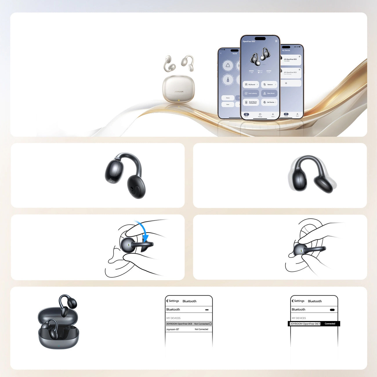 Handsfree Bluetooth Joyroom Openfree JR-OE3, TWS, Hopea