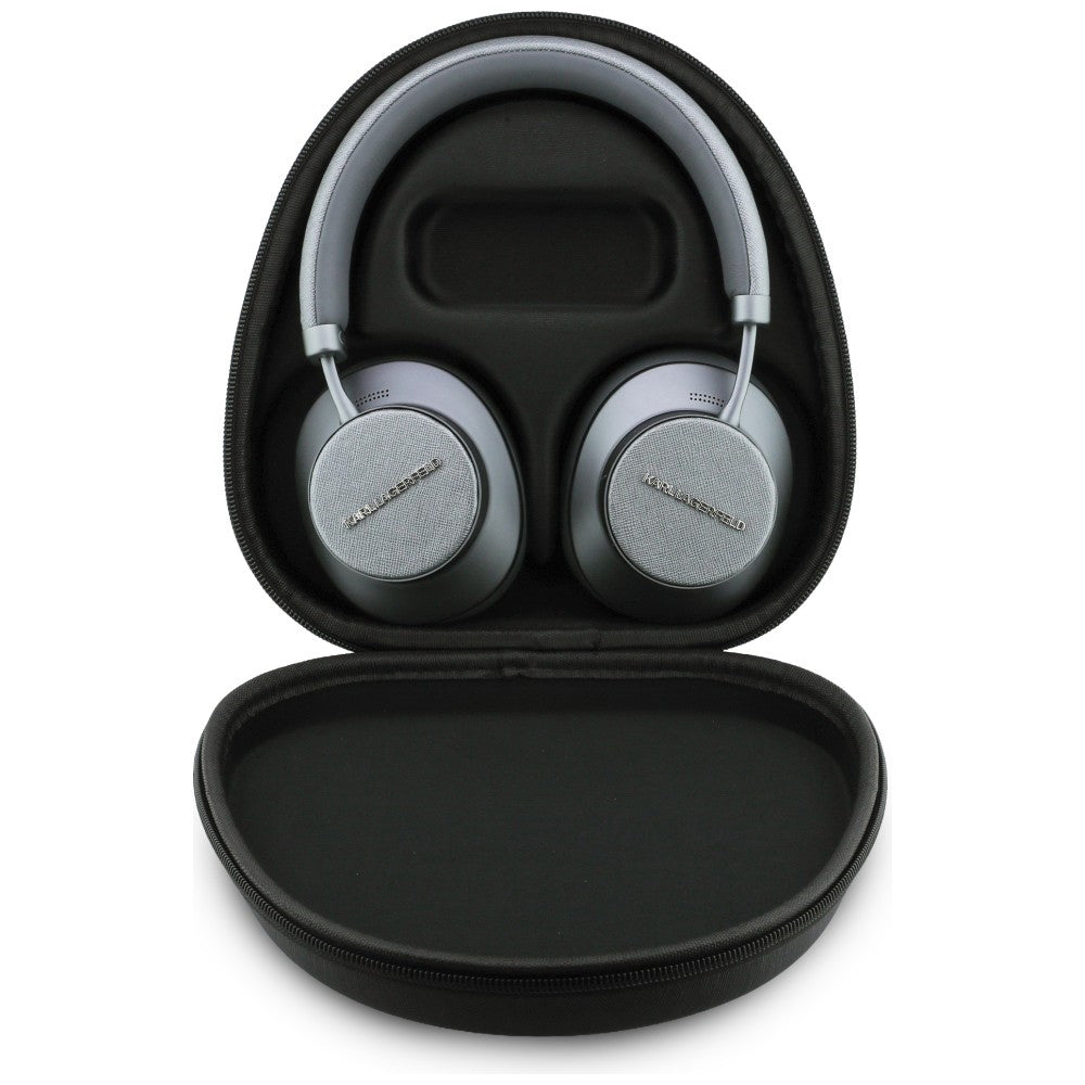 Handsfree Bluetooth Karl Lagerfeld Saffiano Elongated, A2DP, ANC, Harmaa