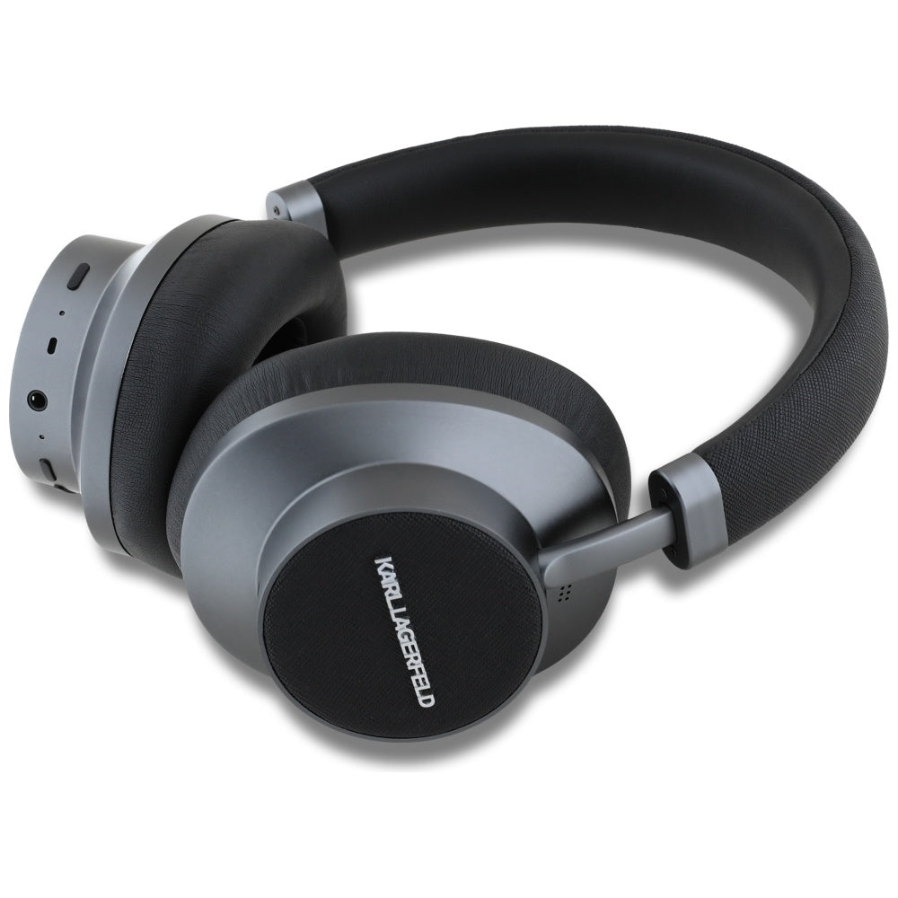 Handsfree Bluetooth Karl Lagerfeld Saffiano Elongated, A2DP, ANC, Musta