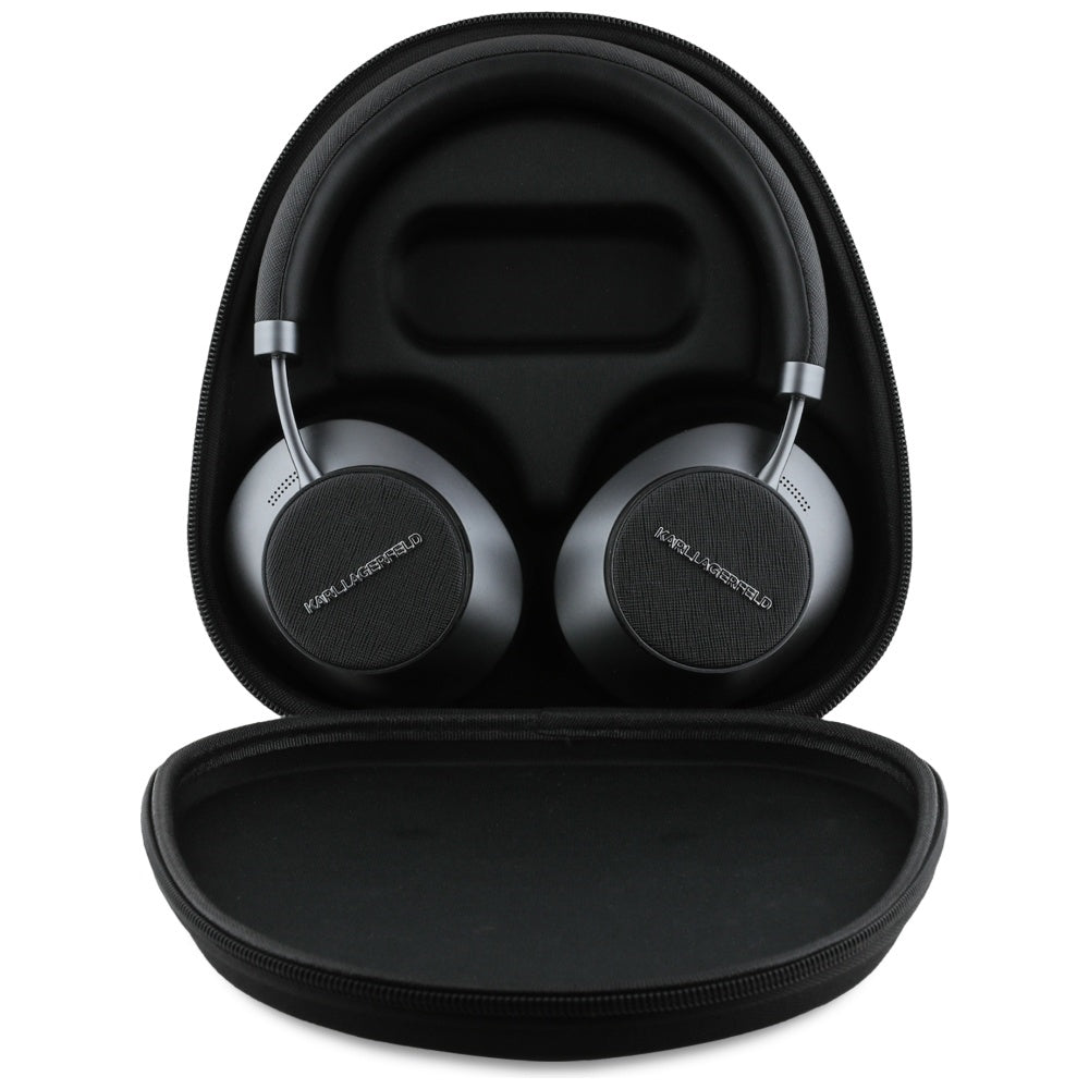 Handsfree Bluetooth Karl Lagerfeld Saffiano Elongated, A2DP, ANC, Musta