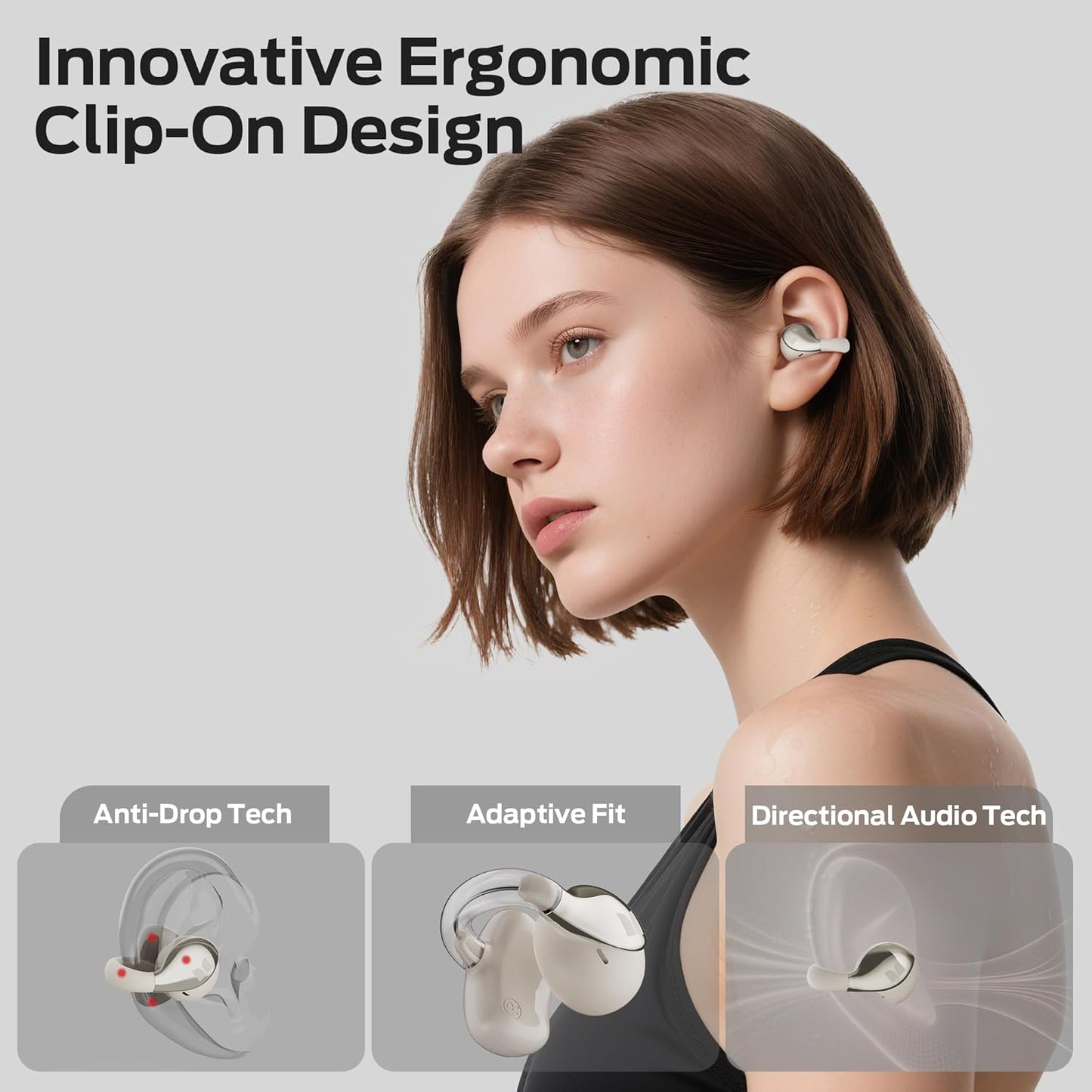 Handsfree Bluetooth Monster AC225, TWS, Vaalean beige