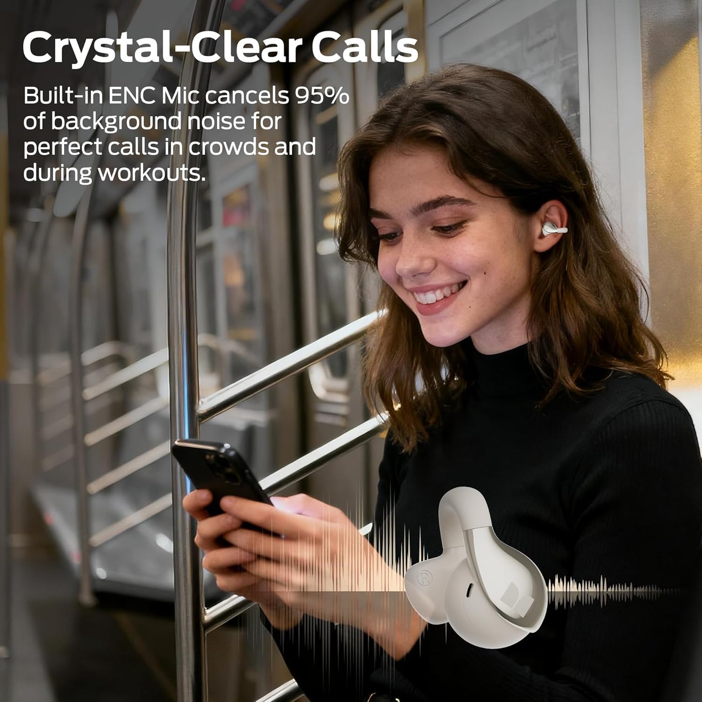 Handsfree Bluetooth Monster AC225, TWS, Vaalean beige