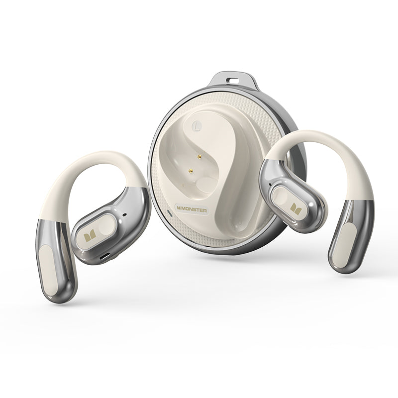 Handsfree Bluetooth Monster AC330 AI-käännös, TWS, Valkoinen