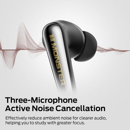 Handsfree Bluetooth Monster Clarity 200, TWS, ANC, Musta