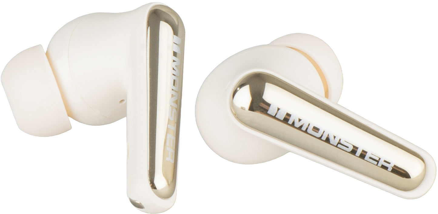 Handsfree Bluetooth Monster Clarity 200, TWS, ANC, Vaalea kerma